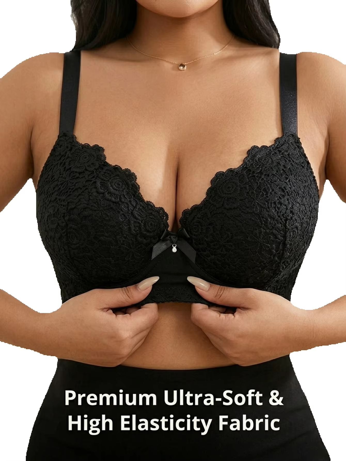 Minimizer Bra Women - บราดันทรงสำหรับสาวพลัสไซส์ ลายดอกไม้ มีโครงเหล็กดันทรง ช่วยพยุงด้านข้าง ป้องกันการหย่อนคล้อย สายปรับได้กว้าง