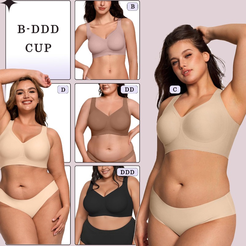 บราไร้สายสำหรับสาวพลัสไซส์ บรา - Minimizer Bra Women บทวิจารณ์และราคา